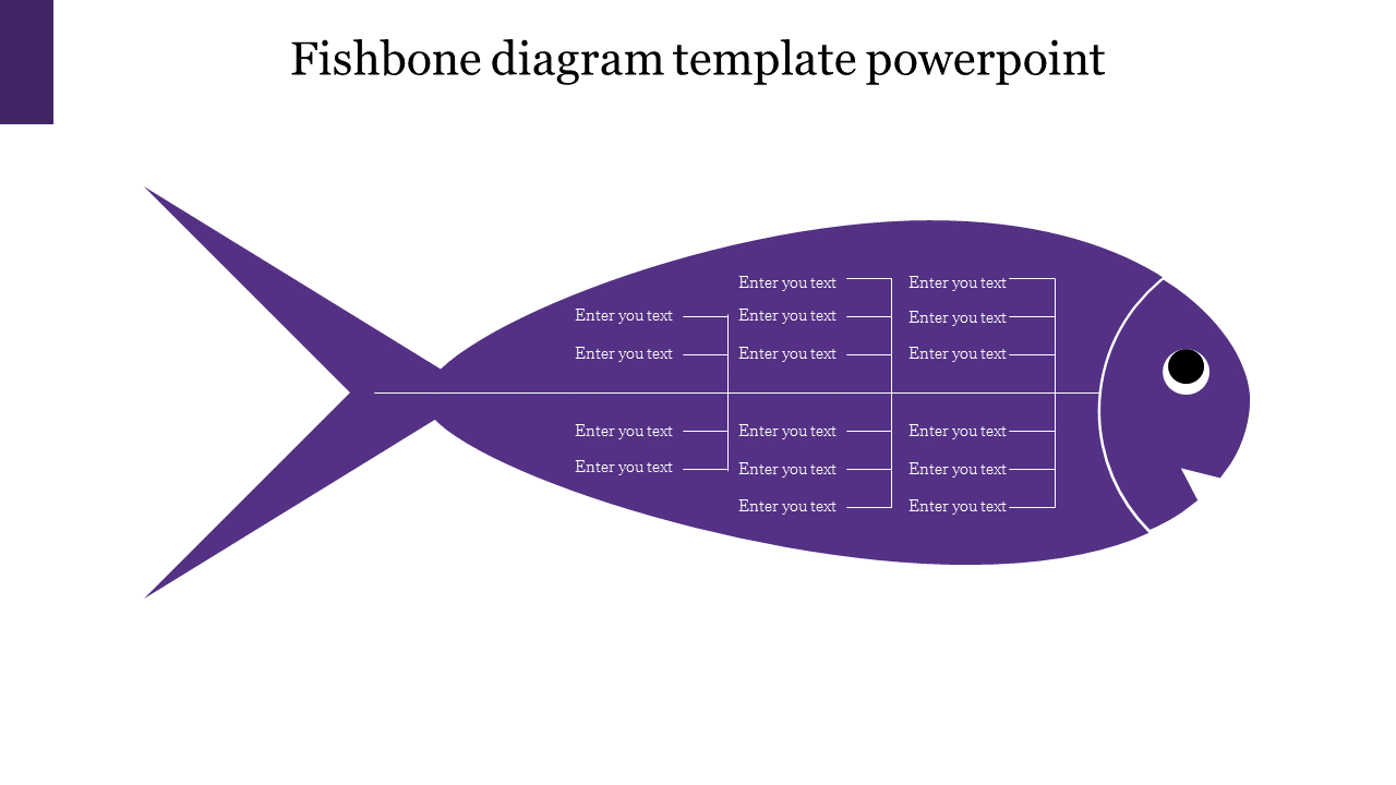 fishbone diagram template powerpoint-Purple